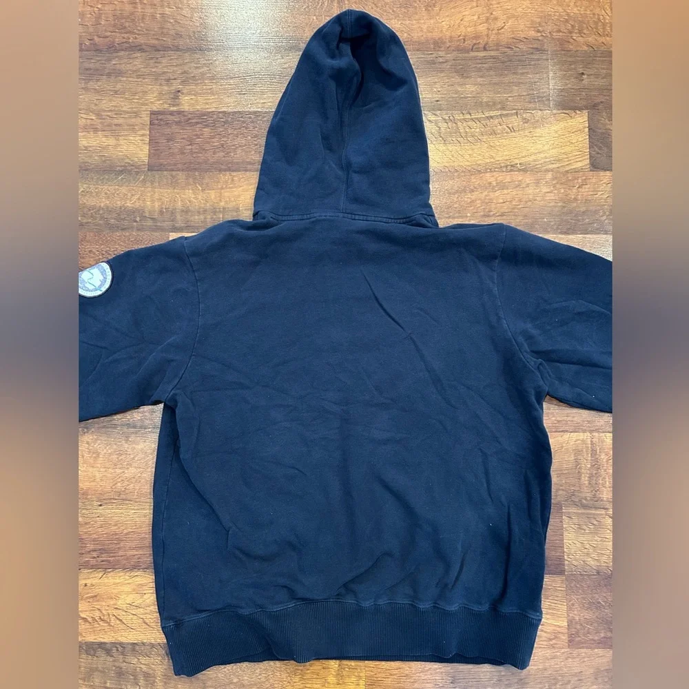 The North Face Trans Antarctica Expedition 90 Navy Orange Hoodie Mens XL Vintage